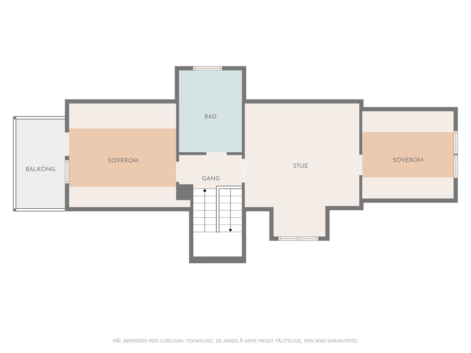 Plantegning loftsetasje/2. etasje Galleribilde