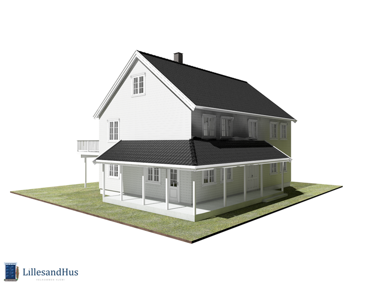 Fasade godkjent bolig som kan oppføres Galleribilde