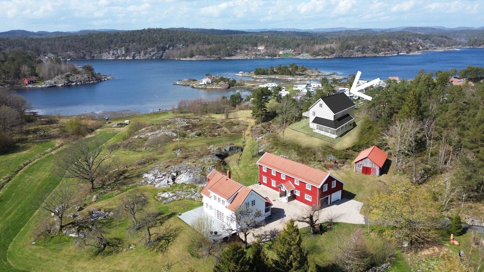 Oversiktsbilde som viser hvor den "nye" eneboligen evt. kan ligge Galleribilde