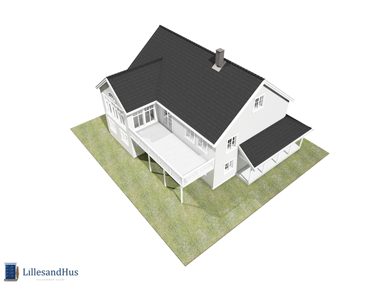 Fasade godkjent bolig som kan oppføres Galleribilde