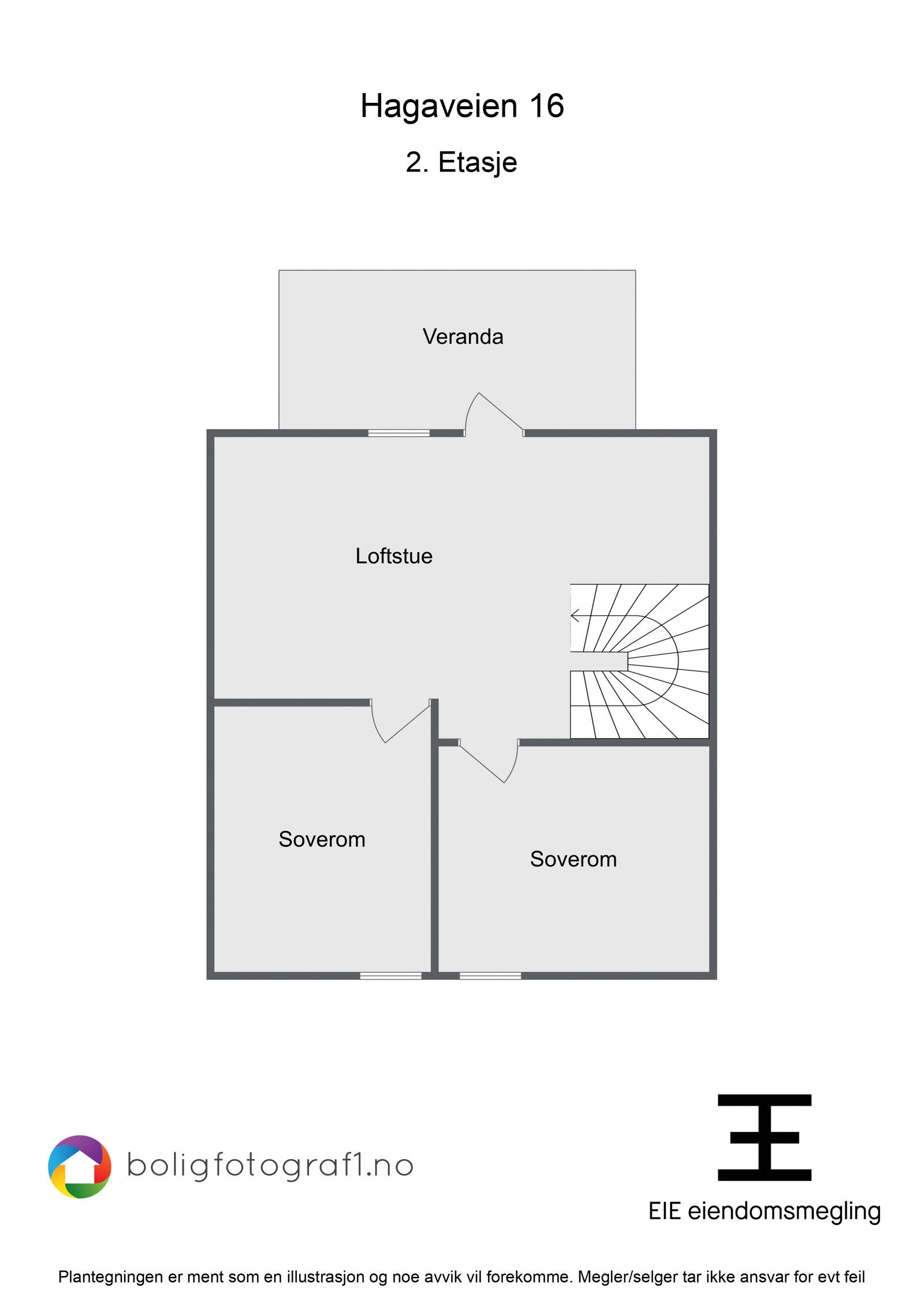 Plantegning 2. etasje Galleribilde