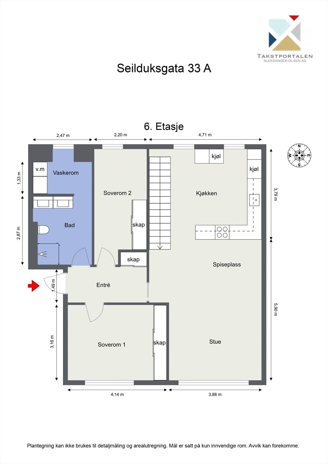 Plantegning 6. Etasje. Galleribilde