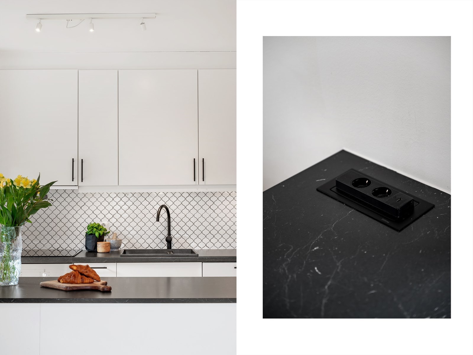 Kjøkkenøya er utstyrt med et smart stikkontaktuttak, perfekt for bruk av kjøkkenmaskiner og annet elektrisk småutstyr. Galleribilde