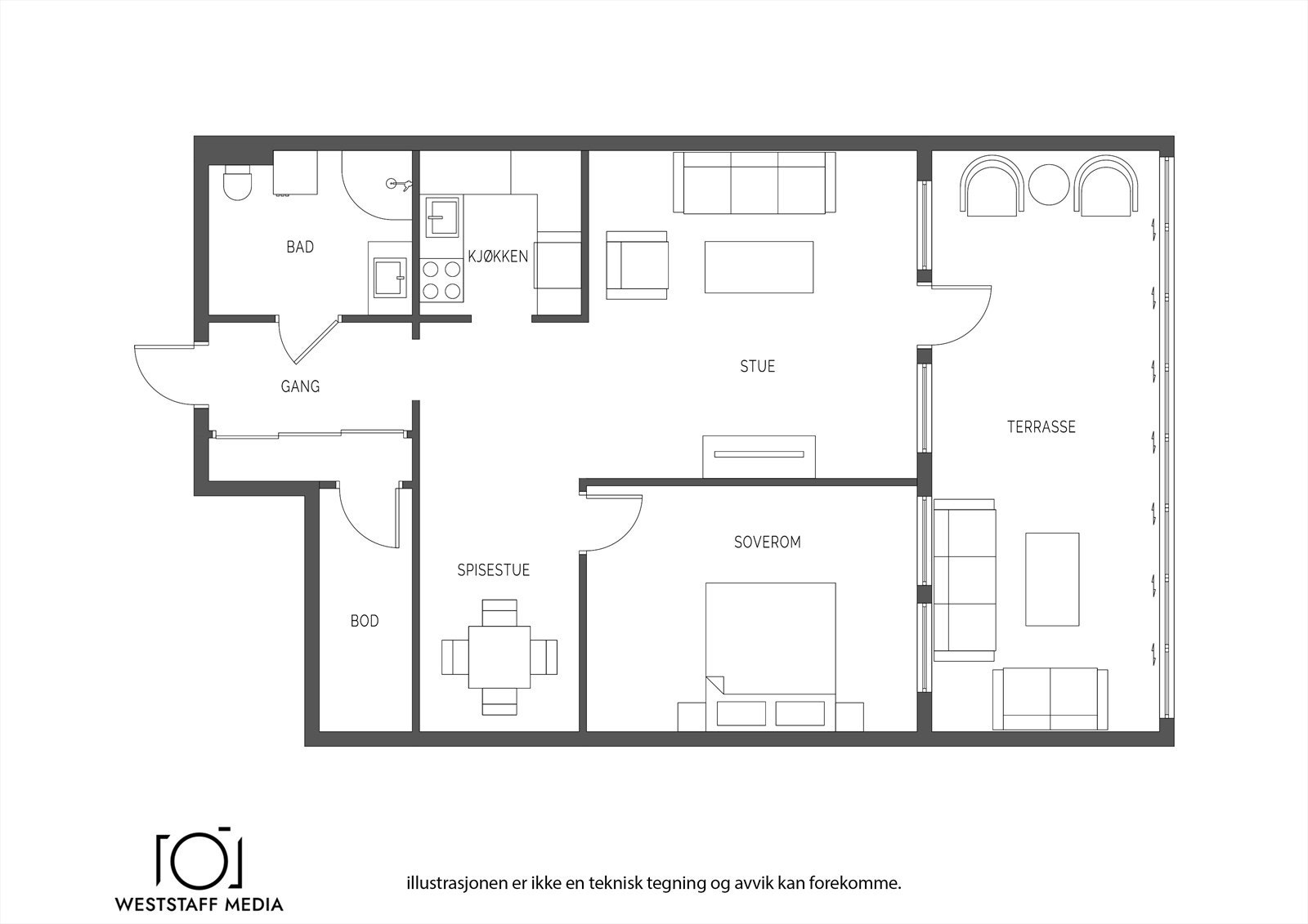 Planskisse Galleribilde