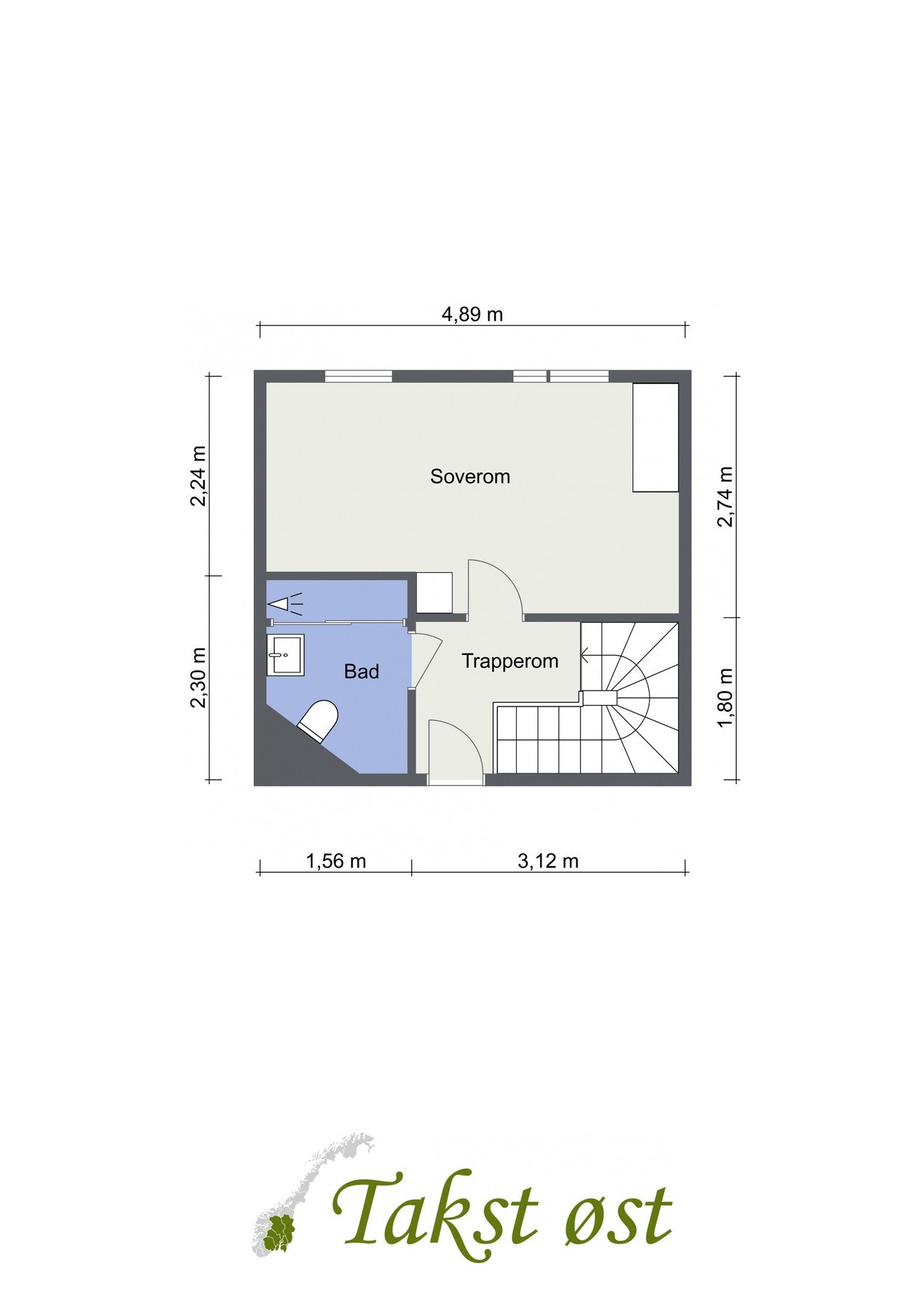 Plantegning loftsetasje Galleribilde