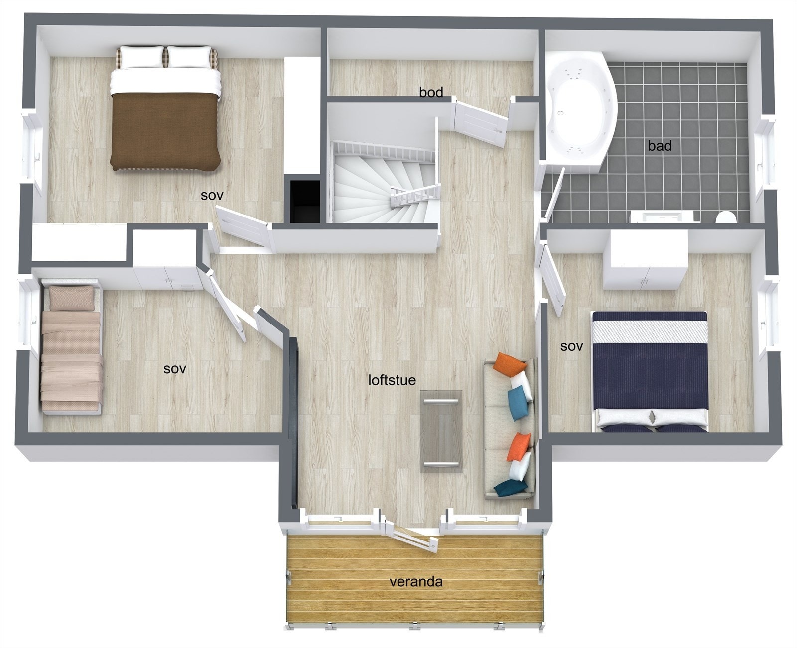 Plantegning 2.etg. Galleribilde