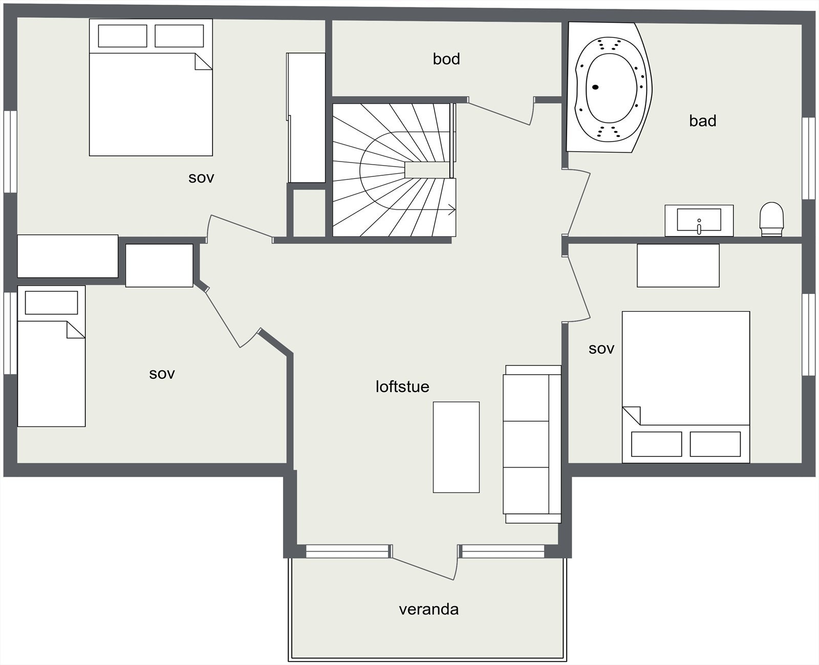 Plantegning 2.etg. Galleribilde