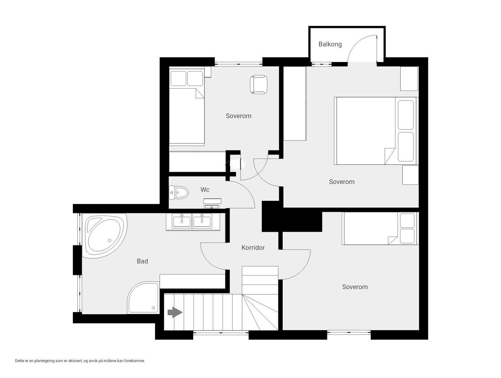 Plantegning 2. etasje. Galleribilde