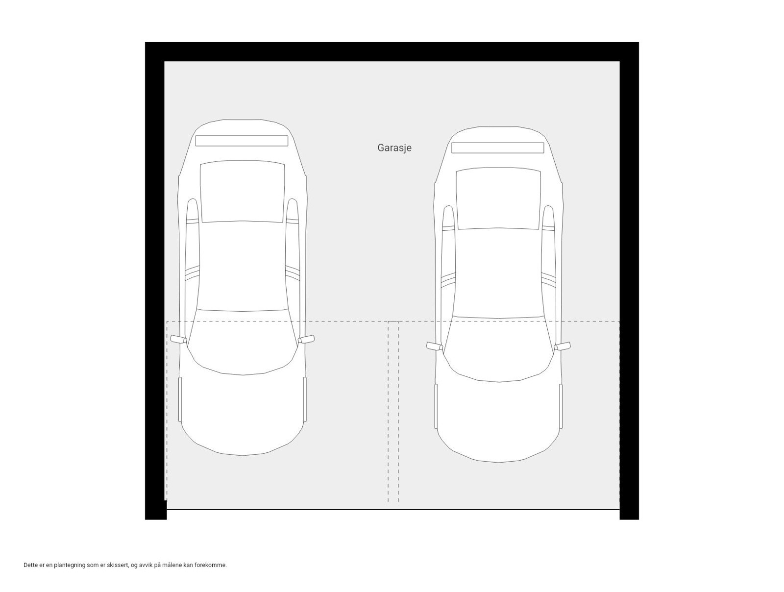 Plantegning garasje. Galleribilde