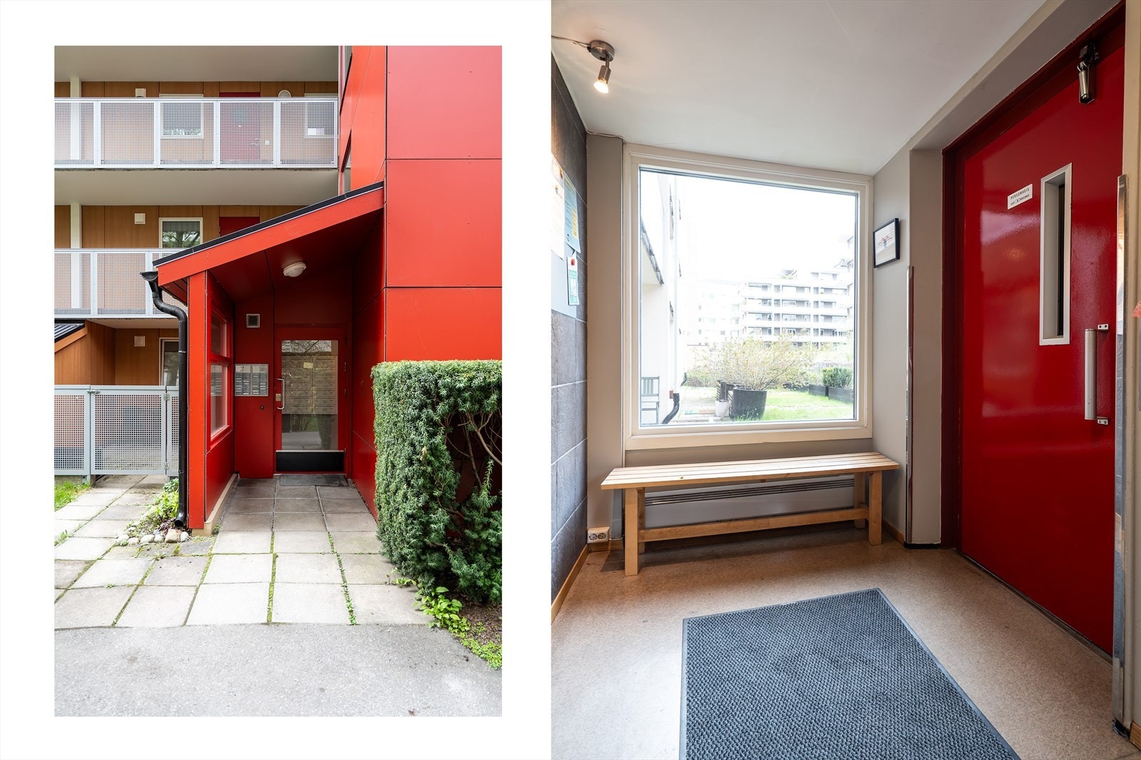 Innbydende inngangsparti med hei. Heisen skal byttes ut og fungerer ikke per dags dato. Galleribilde