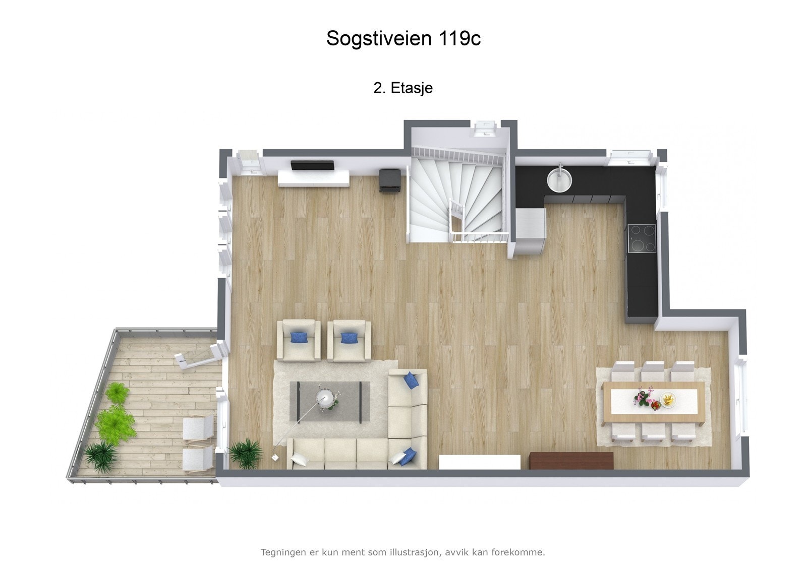 Sogstiveien 119c - 3D - 2. Etasje Galleribilde