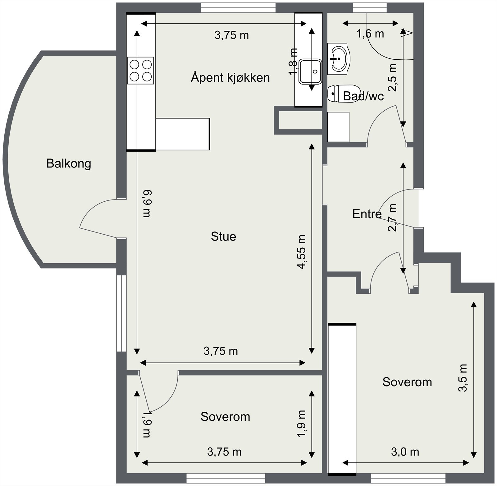 Planskisse Galleribilde