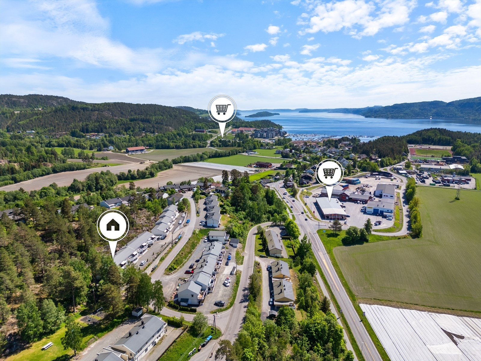 Dette er et svært barne- og familievennlig boligstrøk med kort vei til det meste man måtte trenge i hverdagen. Galleribilde