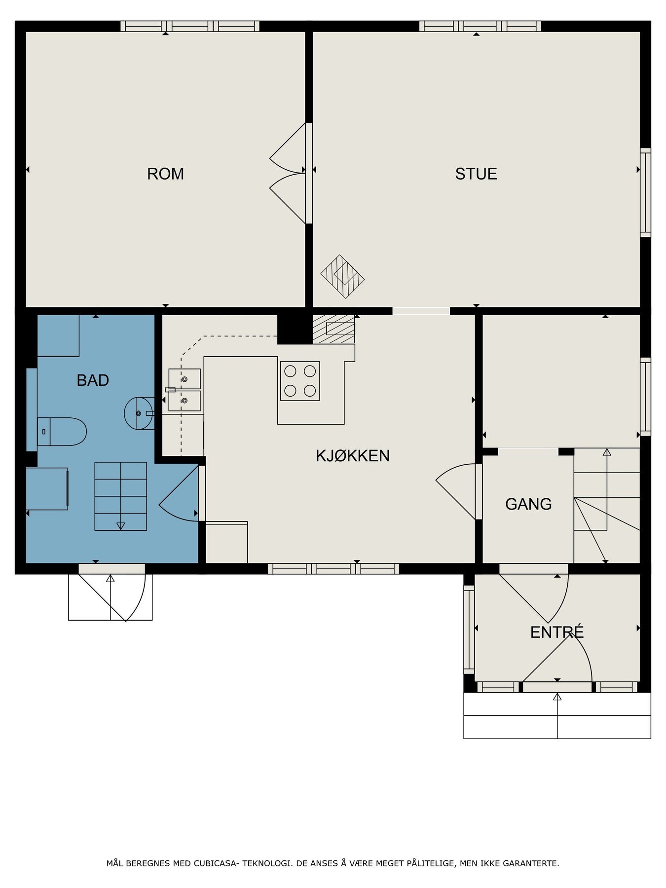 Plantegning første etasje Galleribilde