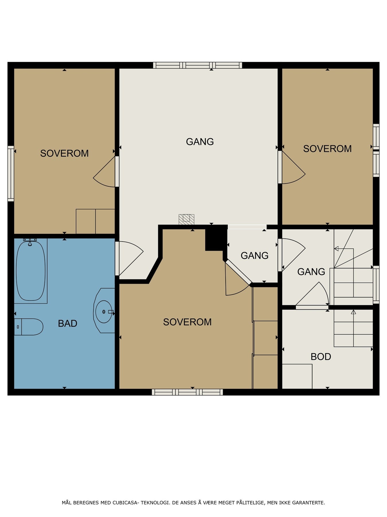 Plantegning andre etasje Galleribilde