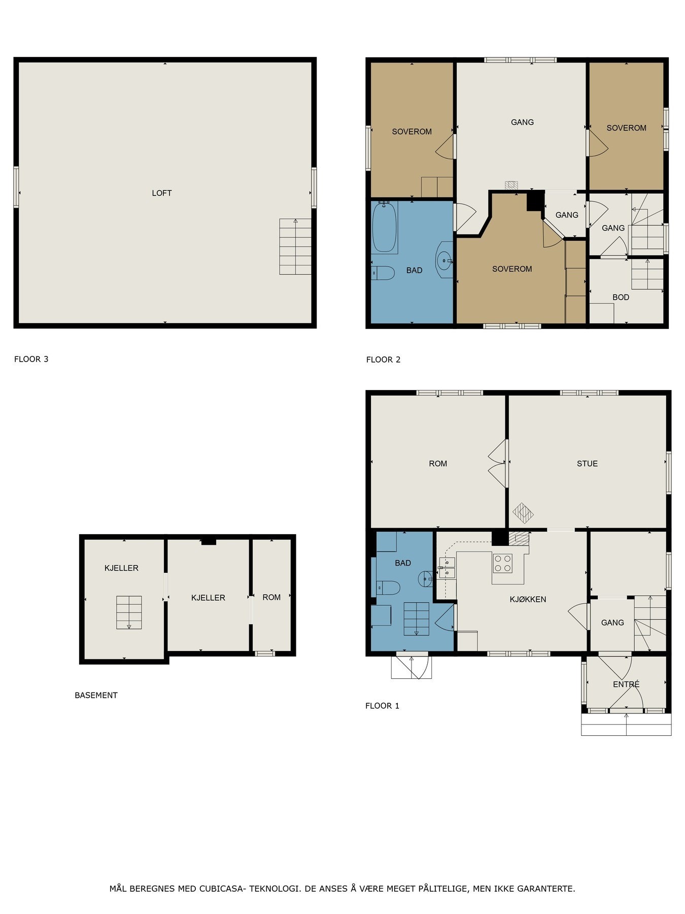 Plantegning samlet. Galleribilde