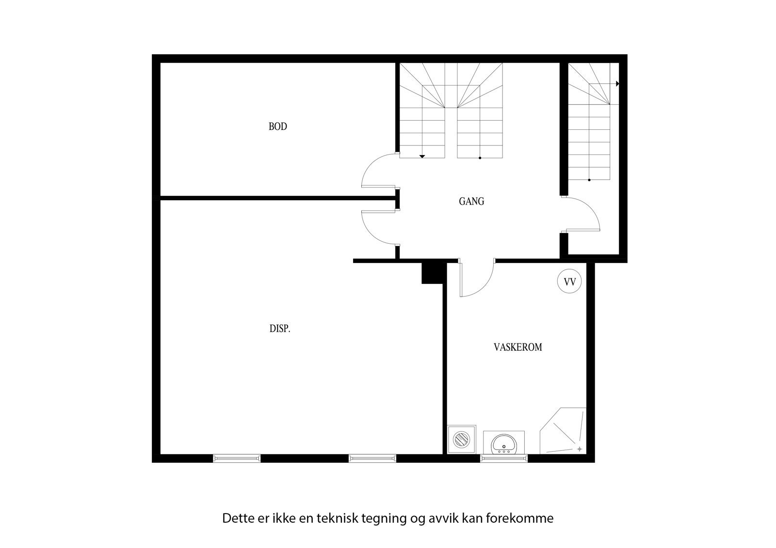 Plantegning kjeller Galleribilde