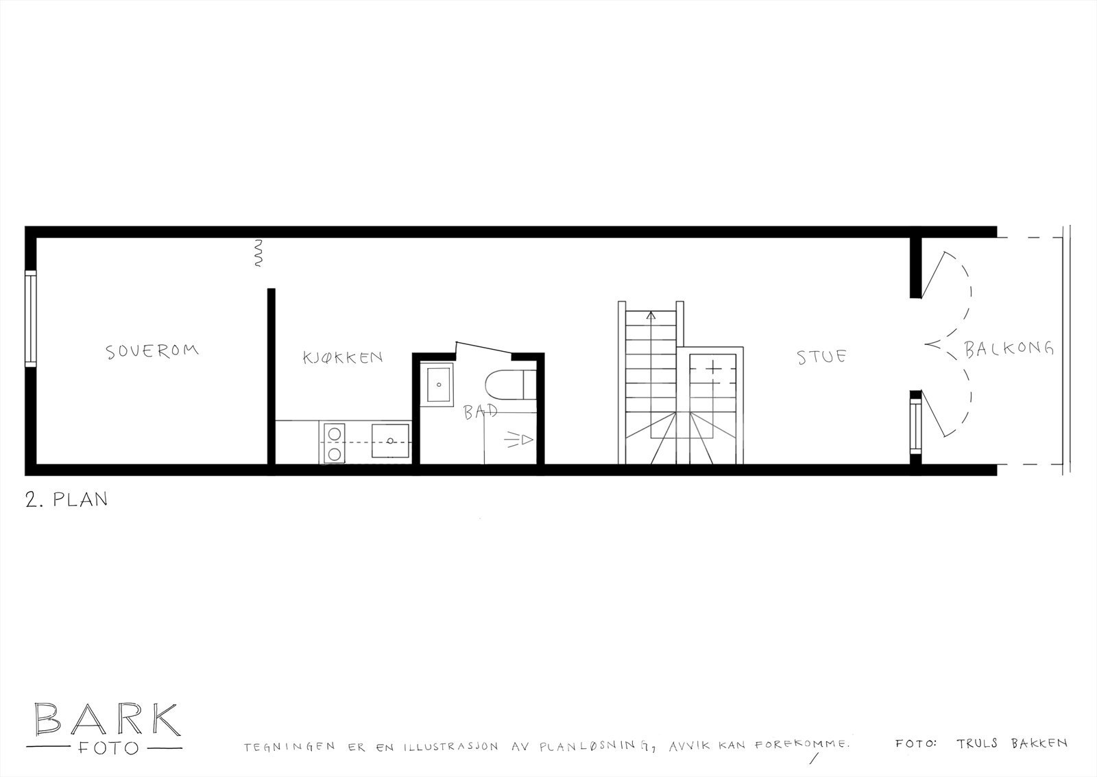 4. etasje er innredet med et soverom, kjøkken m/spiseplass, stue og en altan. Galleribilde