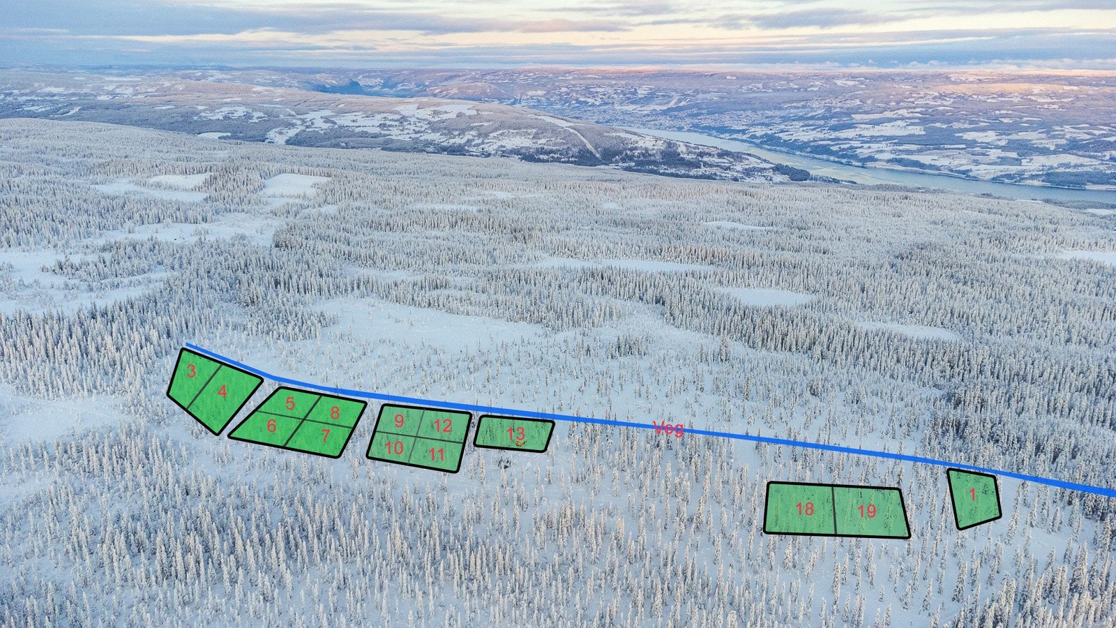 Dette er kun en illustrasjon av tomteområdet, skissen er ikke målsatt og avvik kan forekomme. Galleribilde