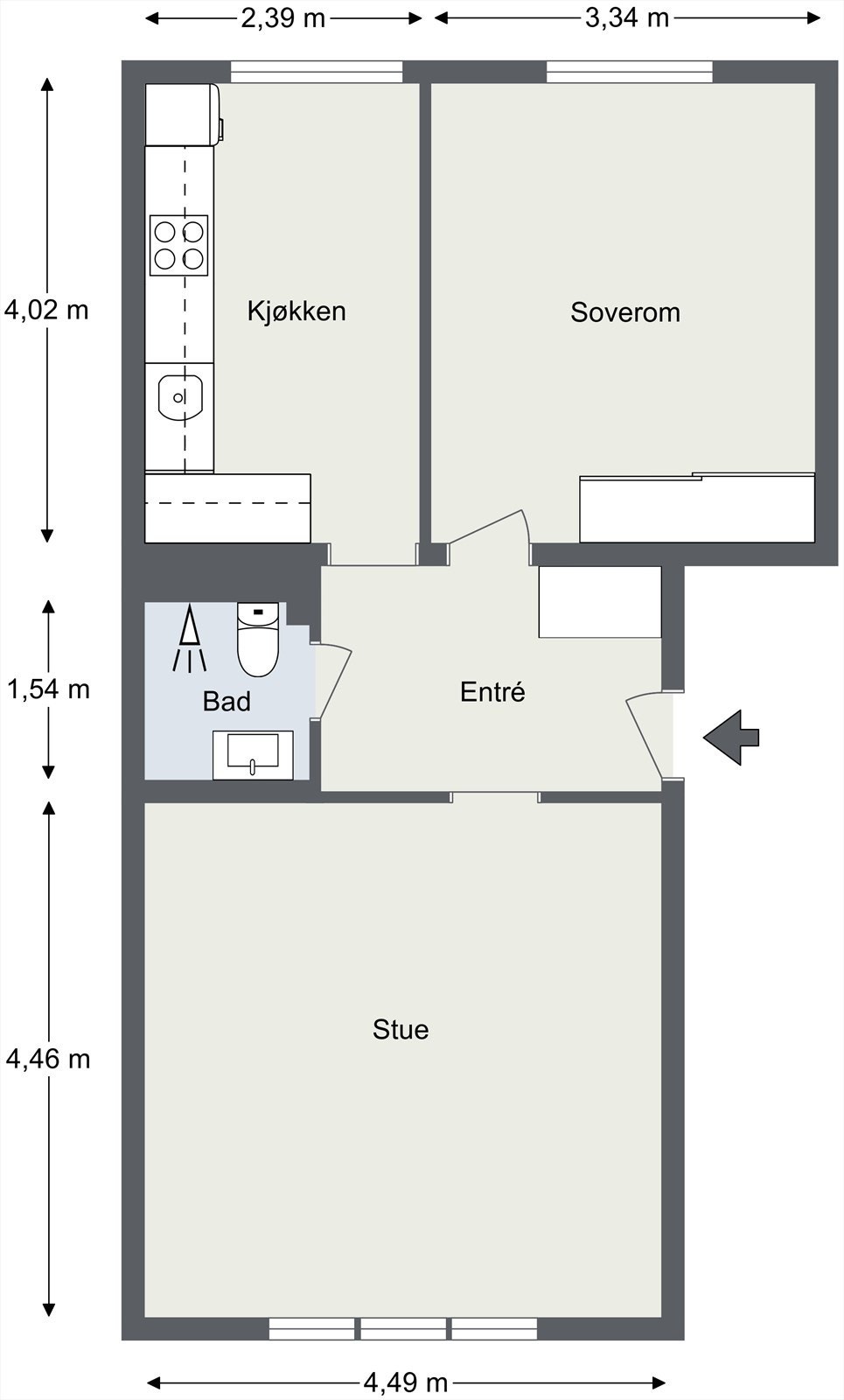 Plantegning til orientering. Galleribilde