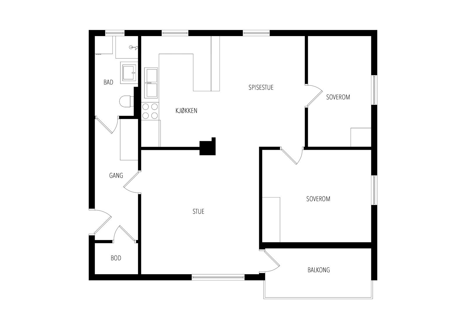 2D plantegning Galleribilde