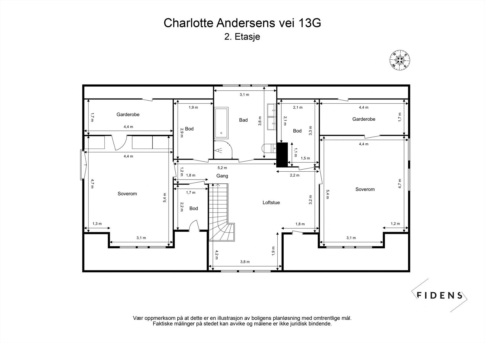 Planskisse 2.etasje Galleribilde