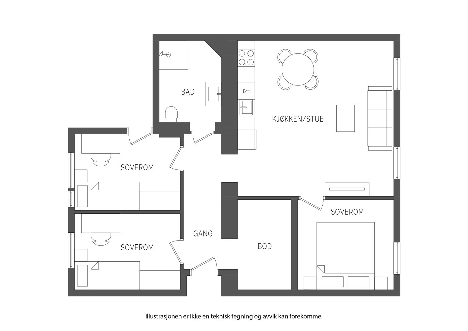 Plantegning Galleribilde