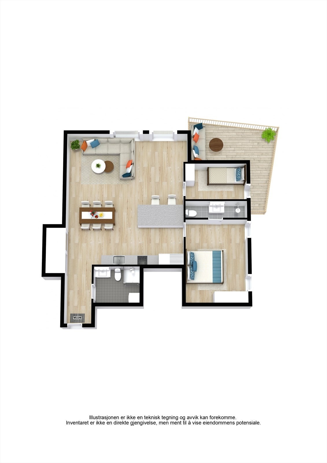 Plantegning 3D Galleribilde