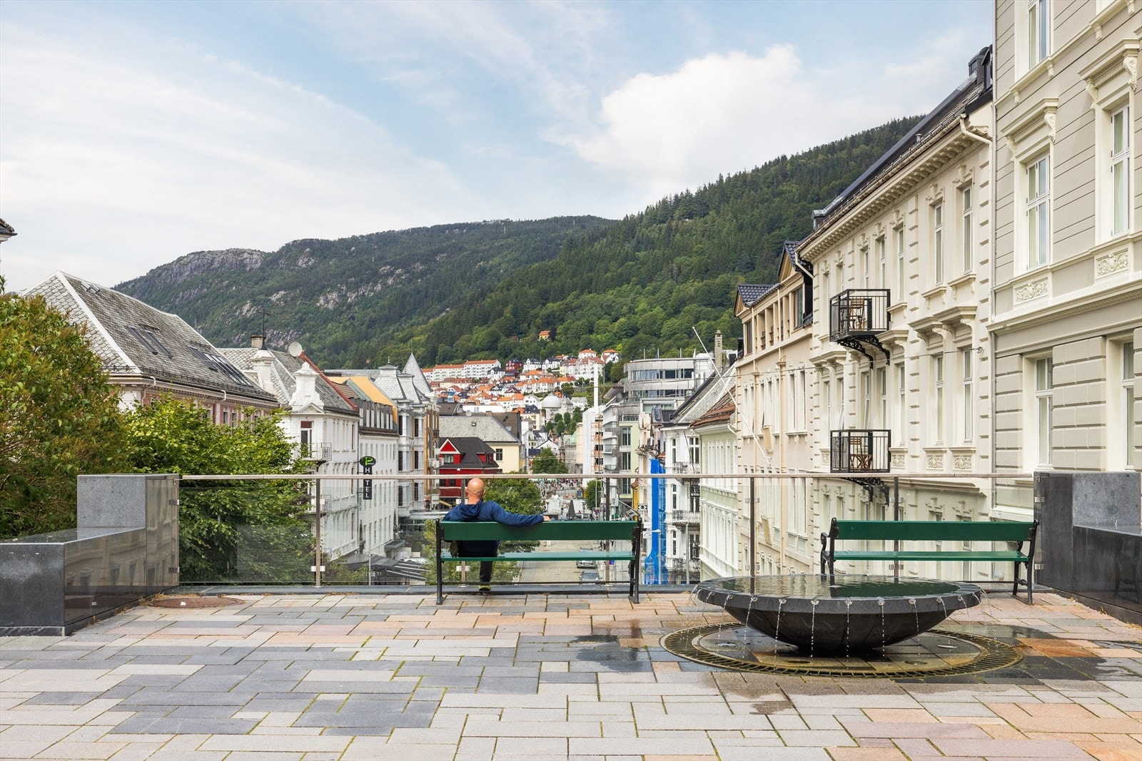 - Det er kort vei til vakre turområder. Startpunktet for Fløyen ligger bare minutters gange fra leiligheten - Galleribilde