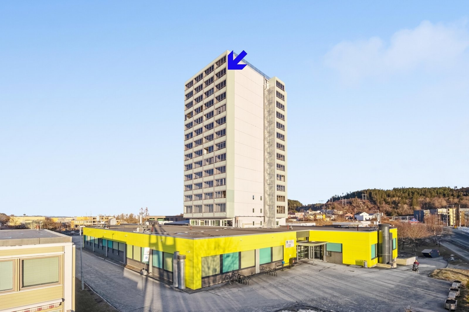 Her bor man en heistur unna "alt" man trenger i hverdagen med Risvollan senter i 1. etasje. Galleribilde