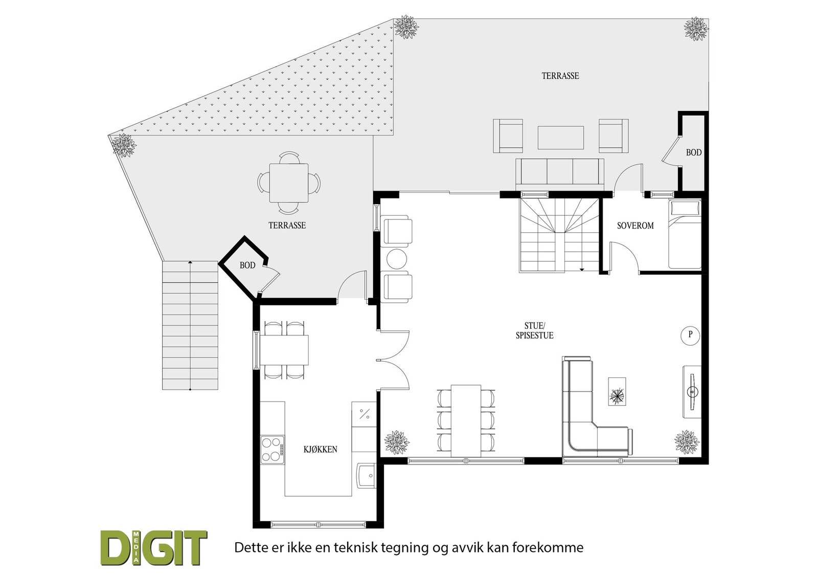 Plantegning 2. etasje. Galleribilde
