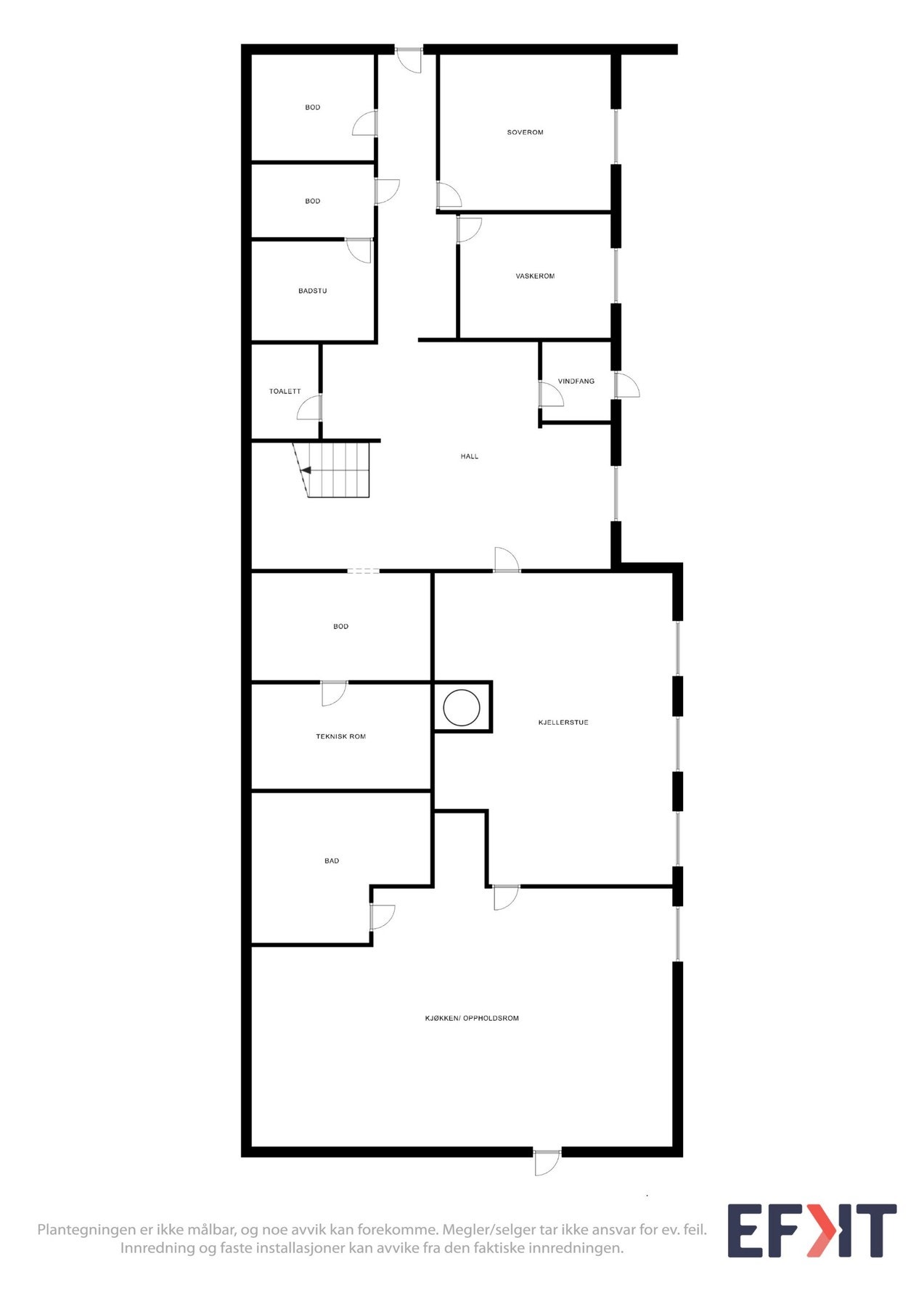 Plantegning underetasje Galleribilde