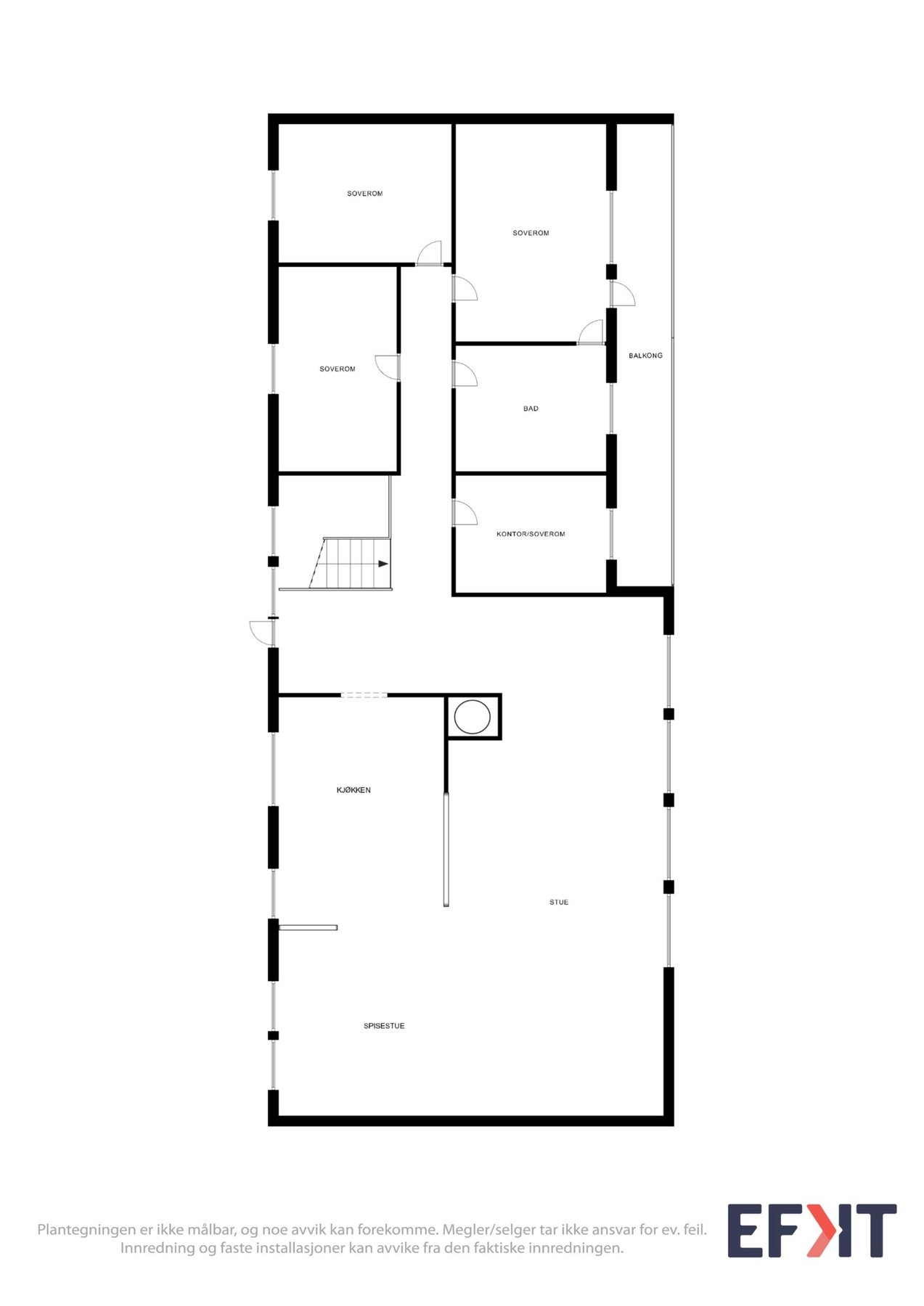 Plantegning 1. etasje Galleribilde