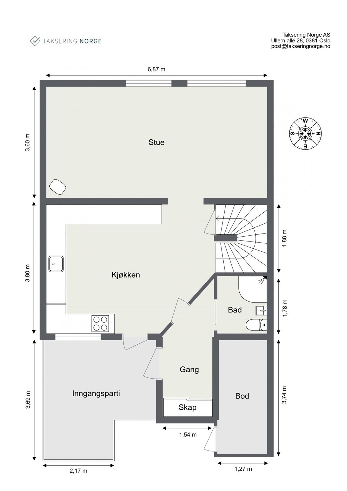 Plantegning for 1. etasje. Galleribilde
