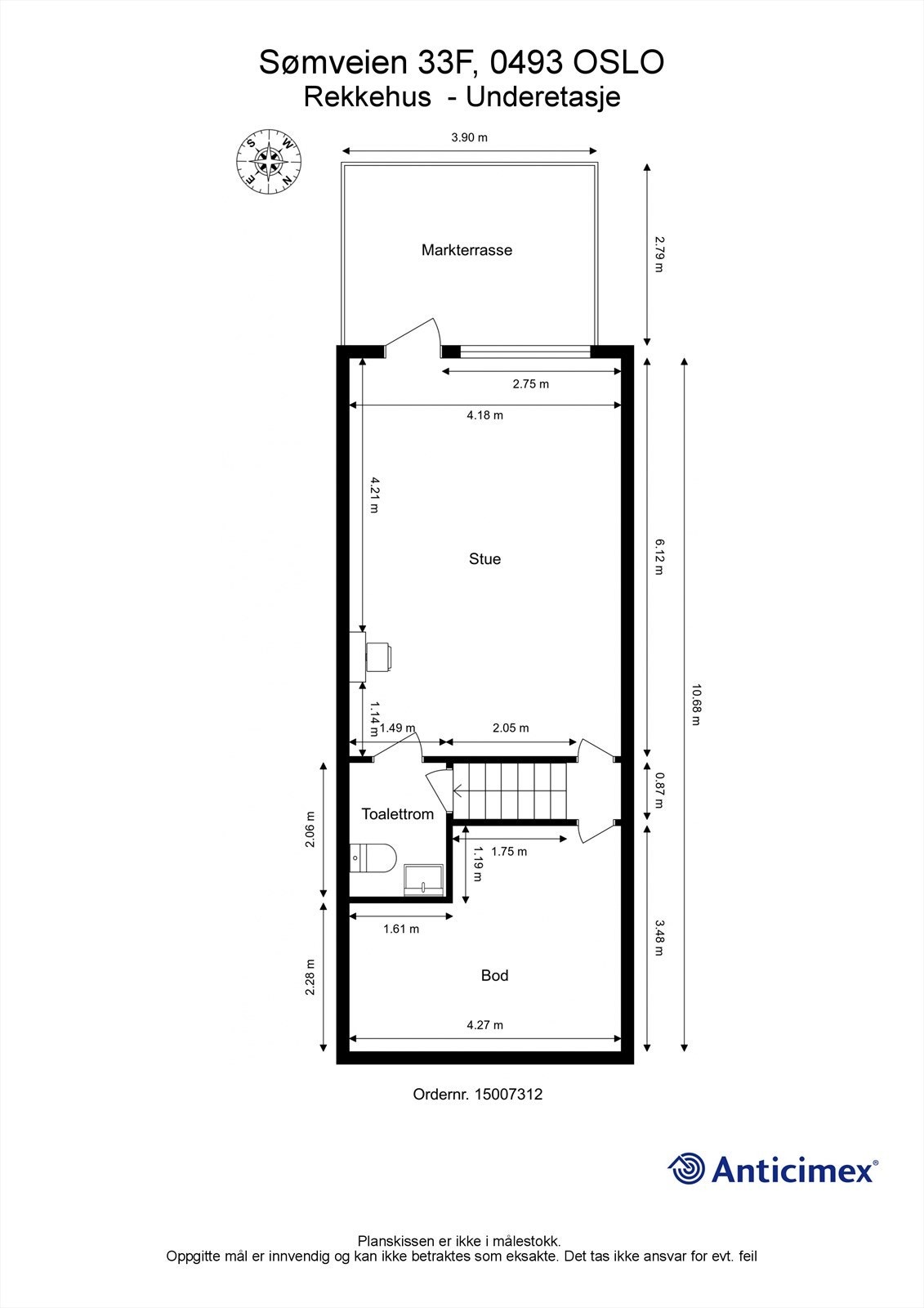 Plantegning underetasje Galleribilde