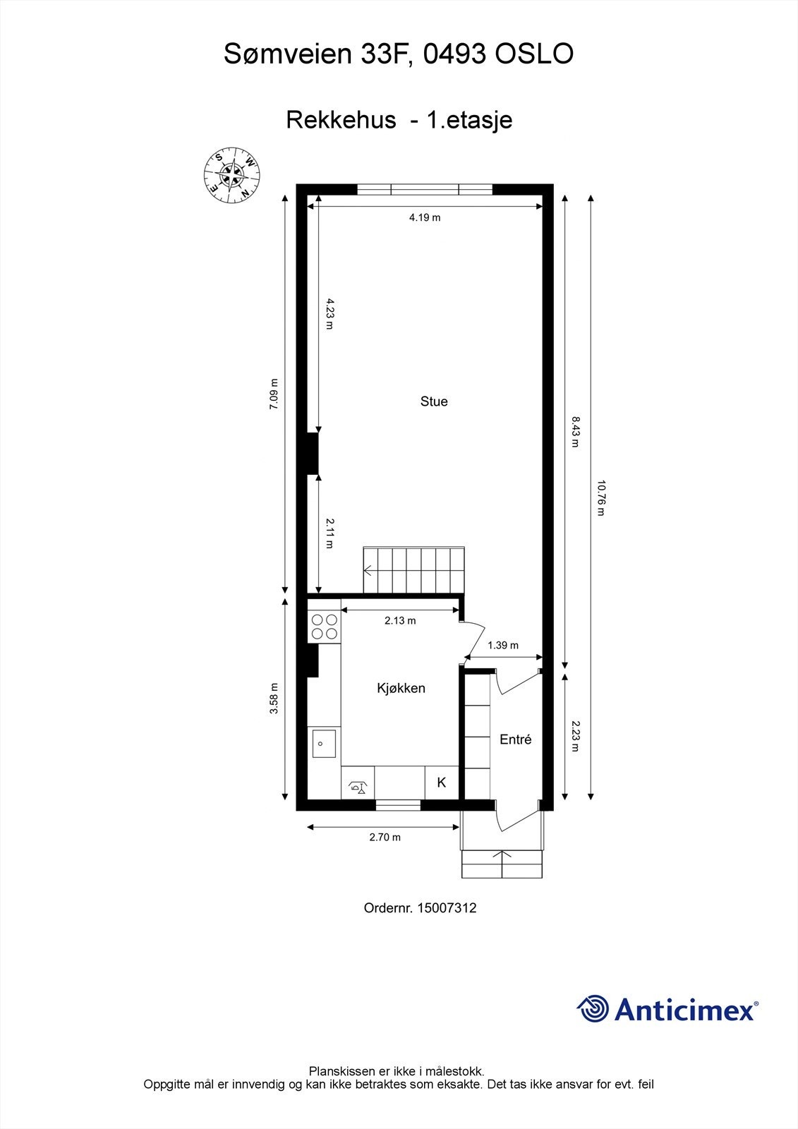 Plantegning 1. etasje Galleribilde