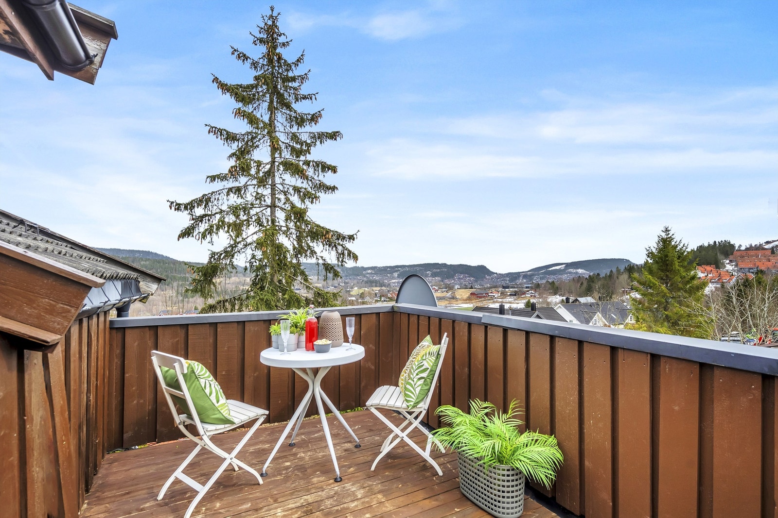 Herlig utsikt fra terassen Galleribilde