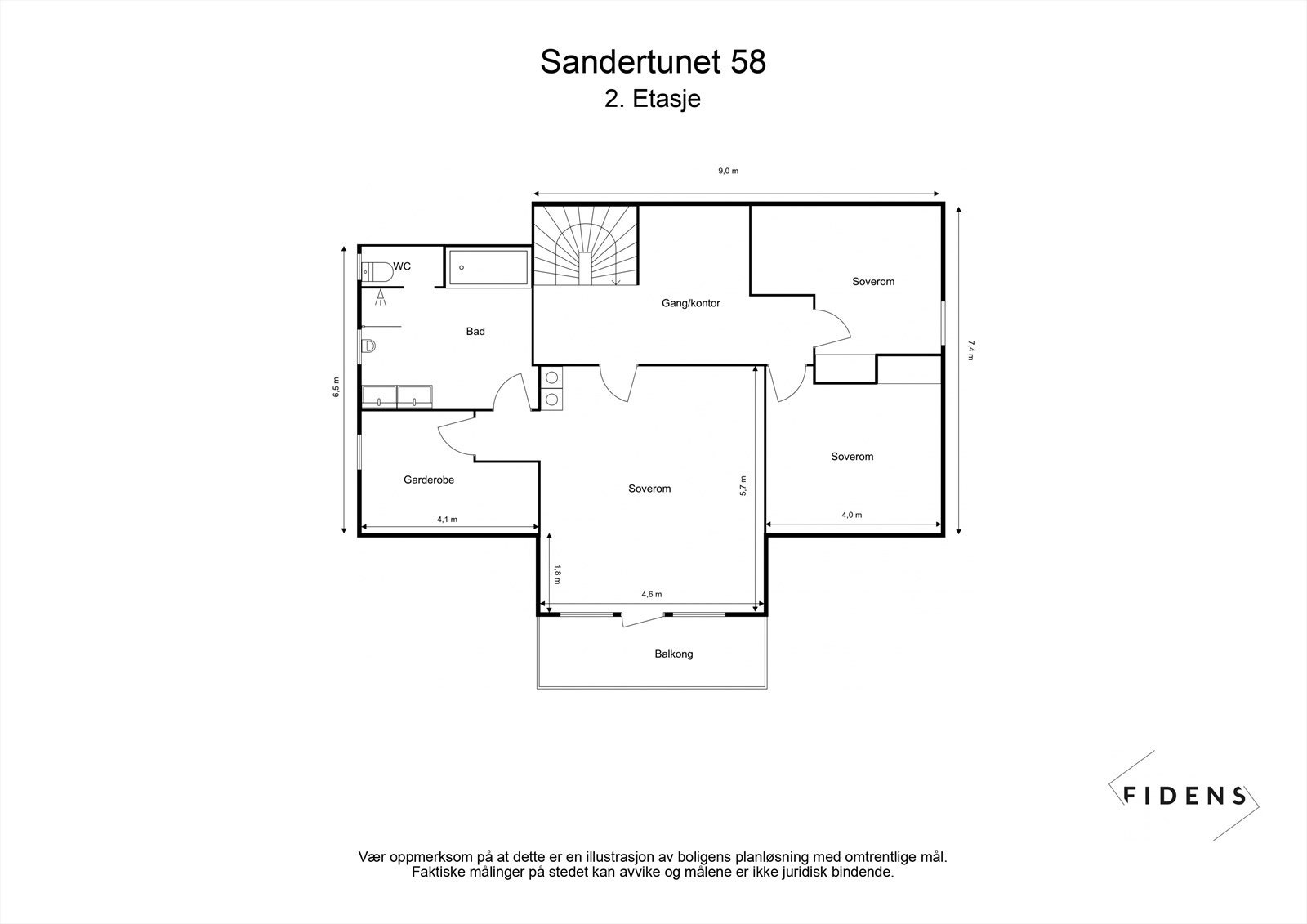 Plantegning 2. etasje Galleribilde