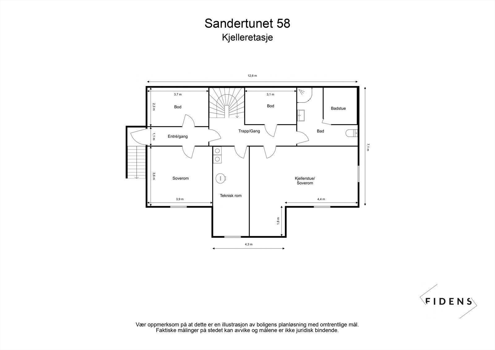 Plantegning kjeller Galleribilde