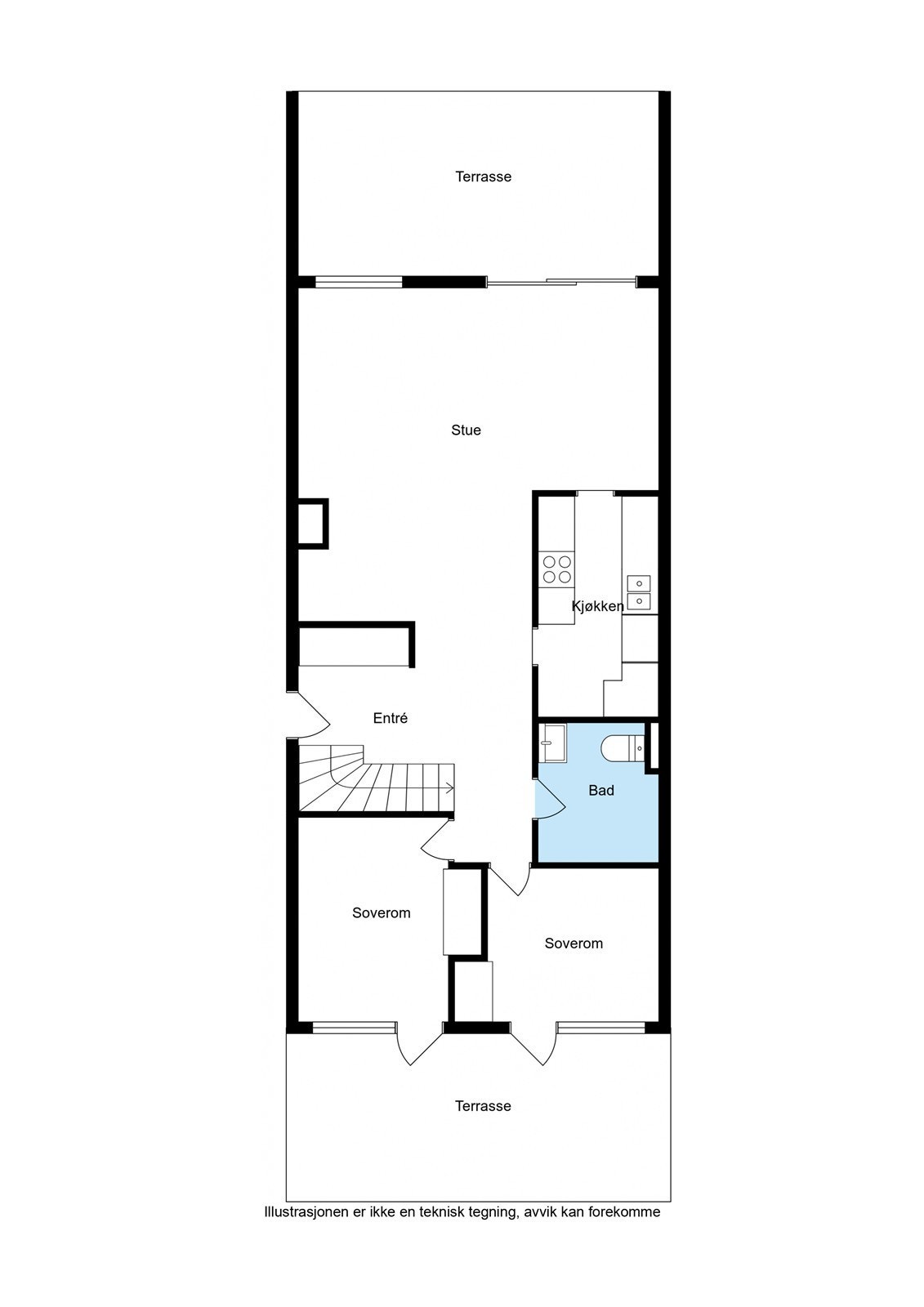Plantegning 1. etasje Galleribilde