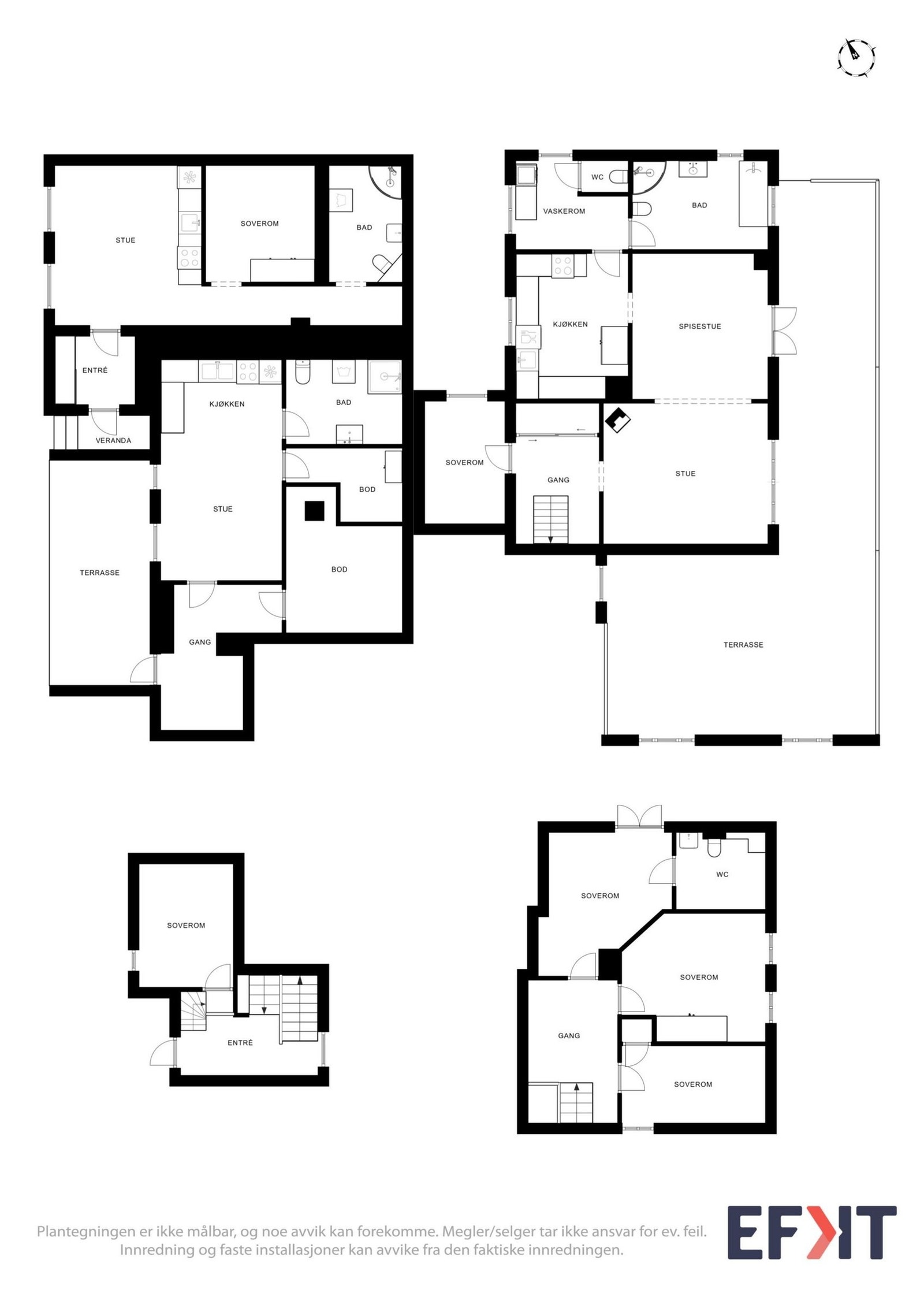 Plantegninger alle etasjer Galleribilde