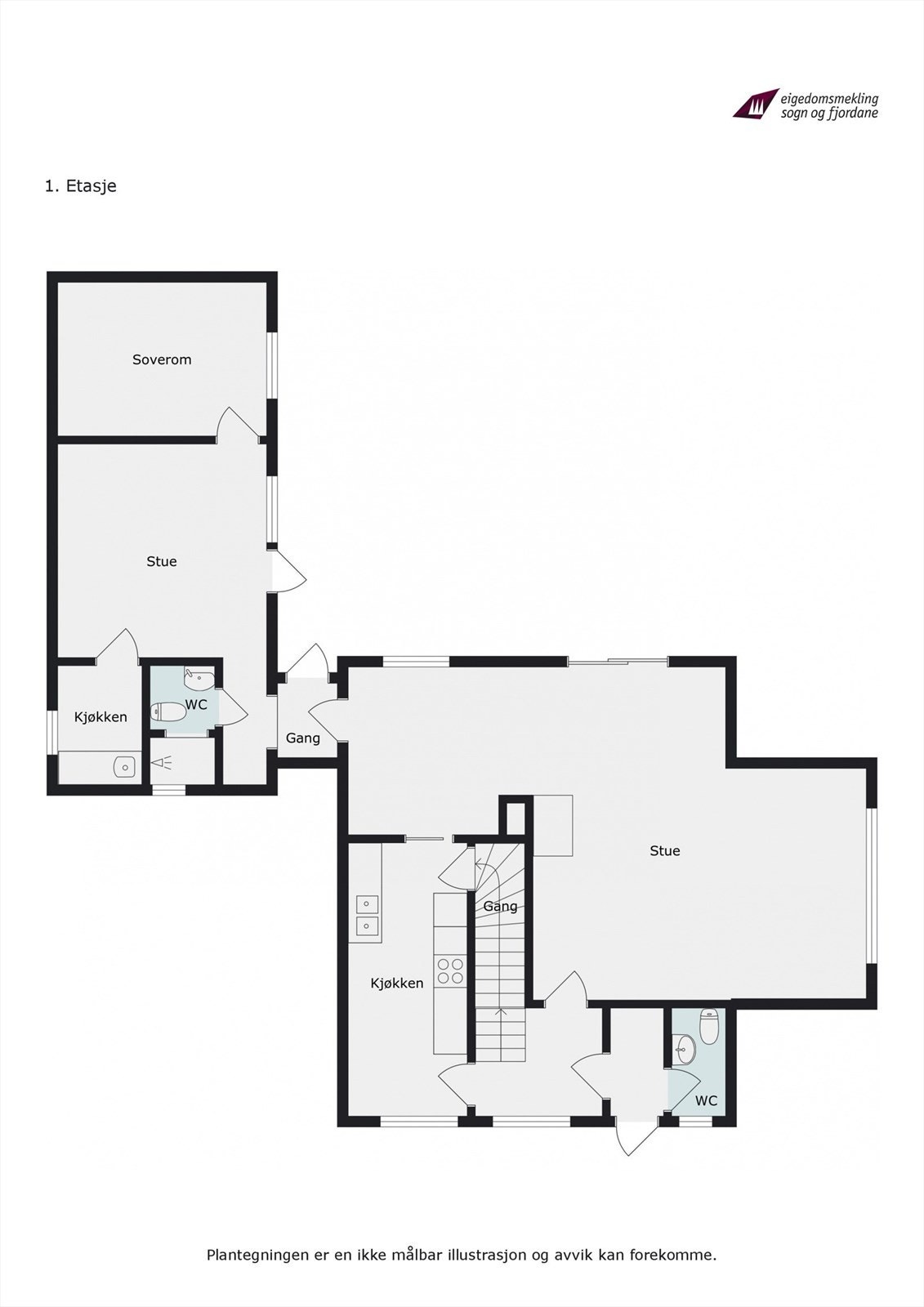 Planteikning hovudetasje Galleribilde