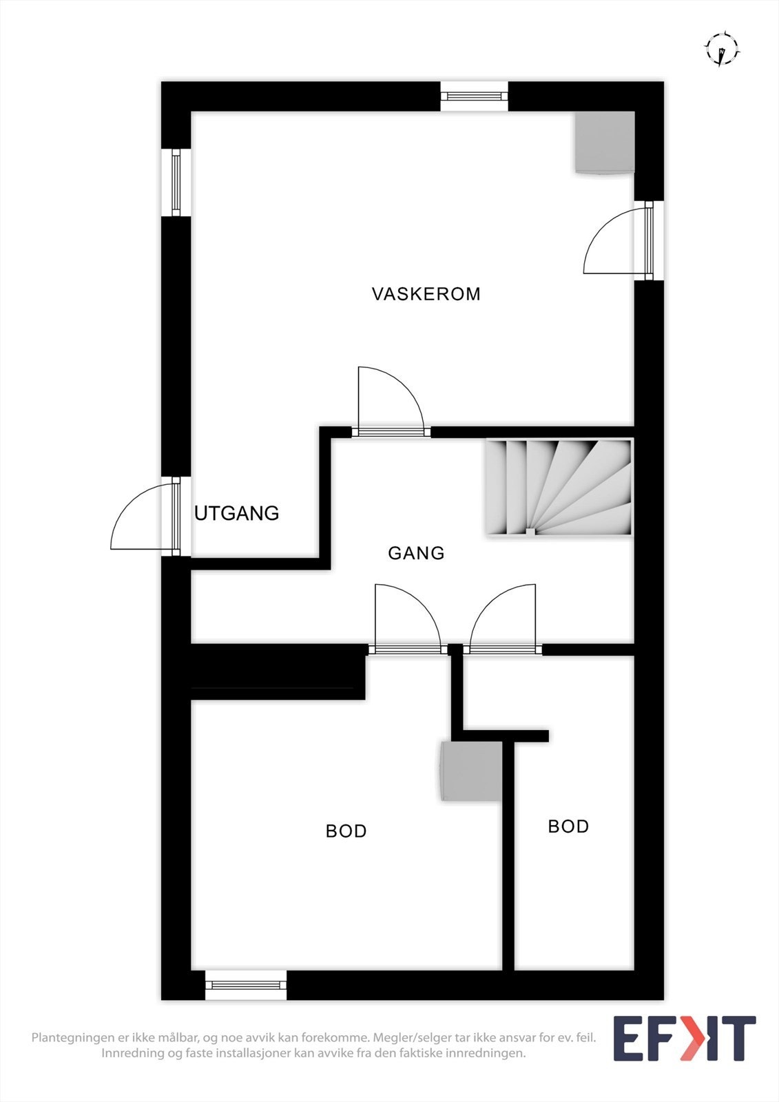 Plantegning kjeller. Galleribilde