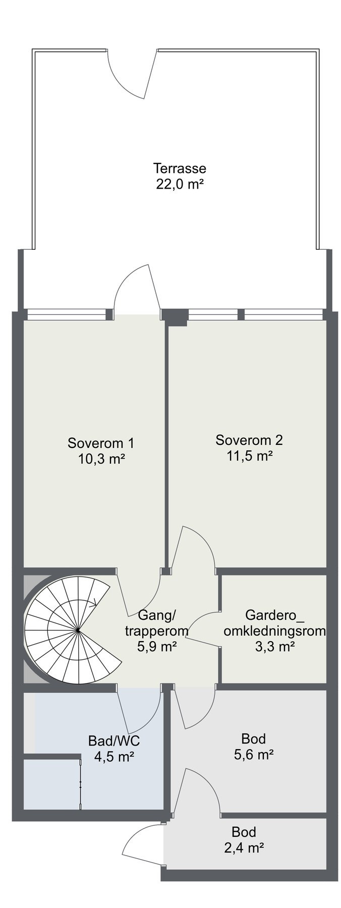 Planskisse kjelleretasje. Galleribilde