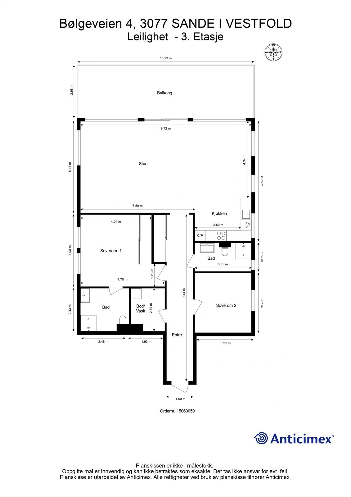 Plantegning 3. etasje Galleribilde