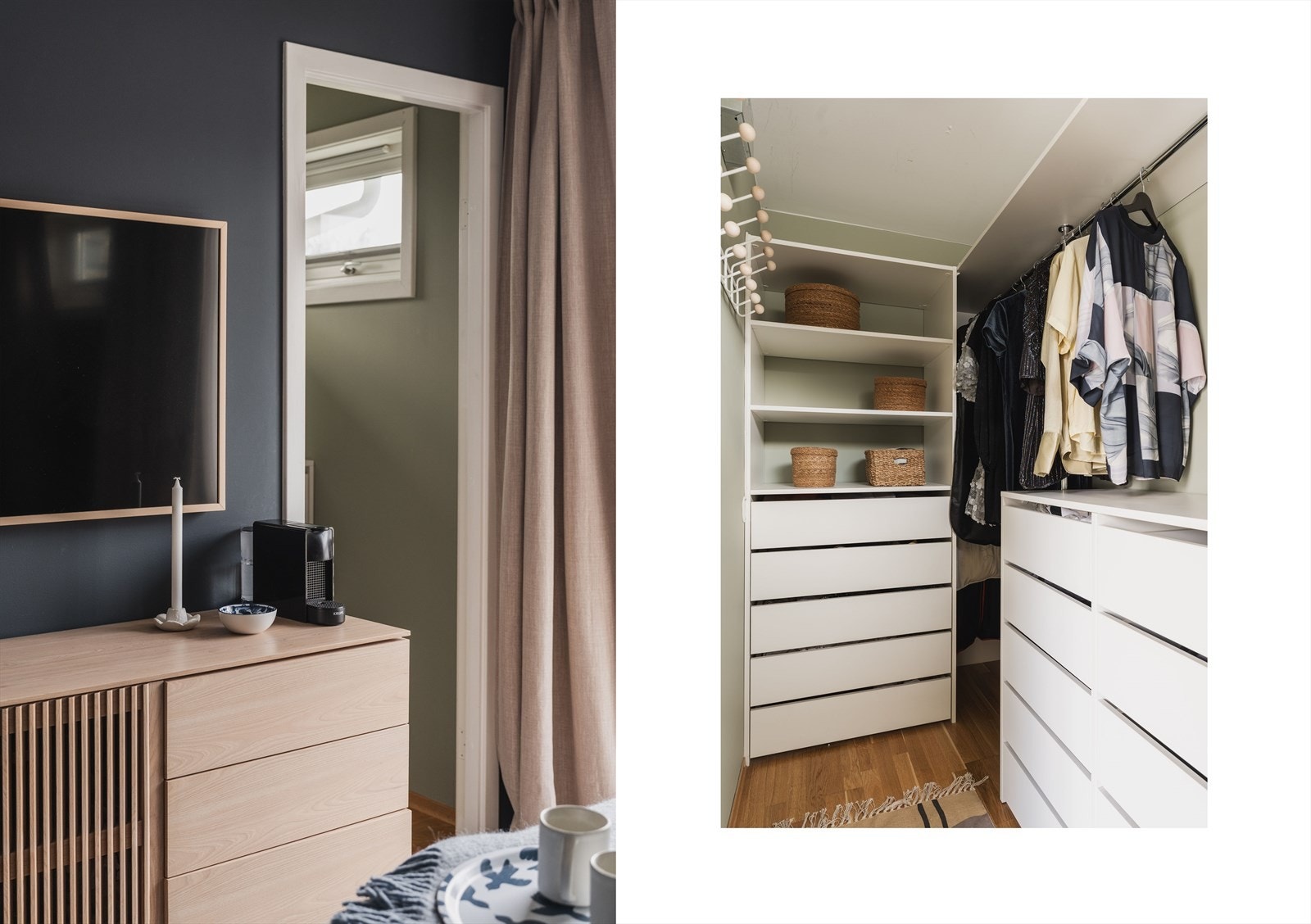 Praktisk walk-in closet Galleribilde