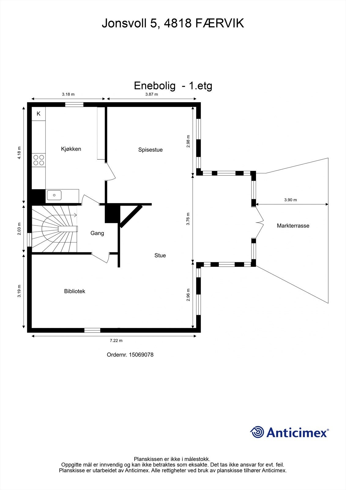 Plantegning 1. etasje Galleribilde