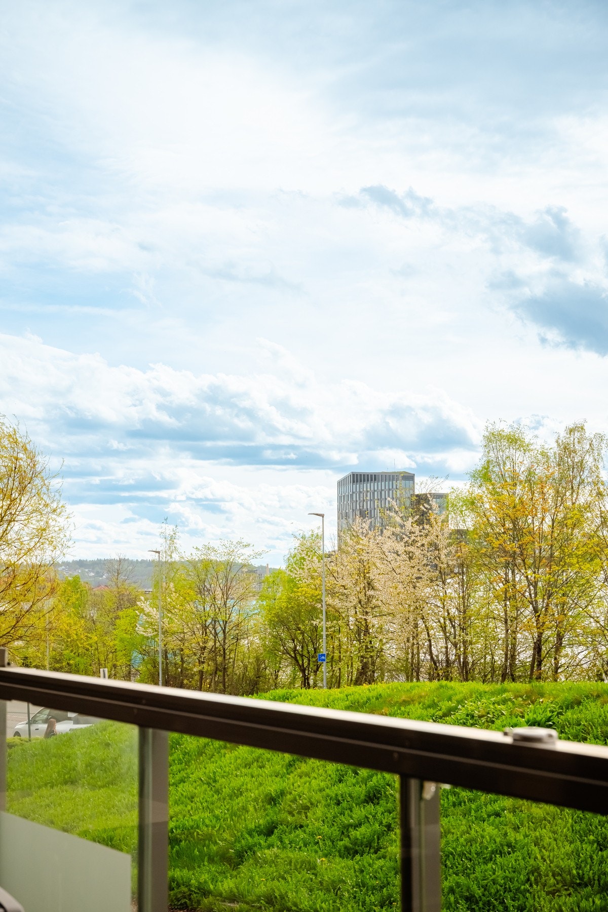 Fra terrassen er det frodig og hyggelig utsyn. Galleribilde