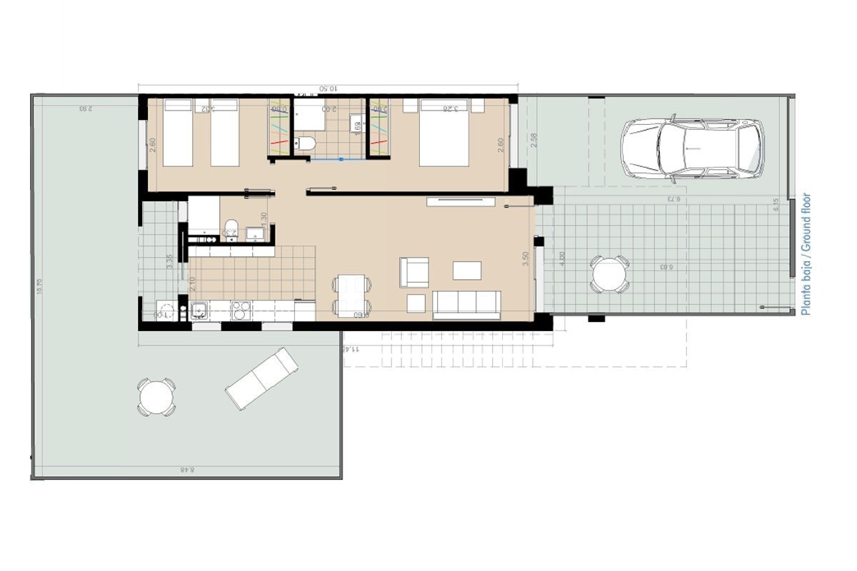 Plan Maisonette nede Galleribilde