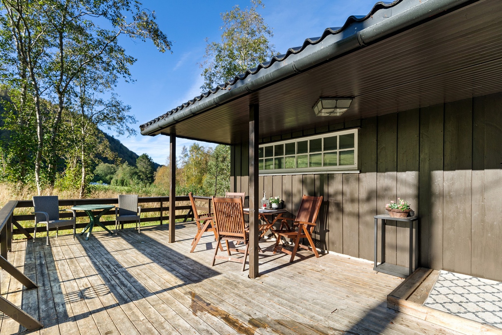 Terrassen ble bygget i 2013 og er på 29 kvm. Galleribilde